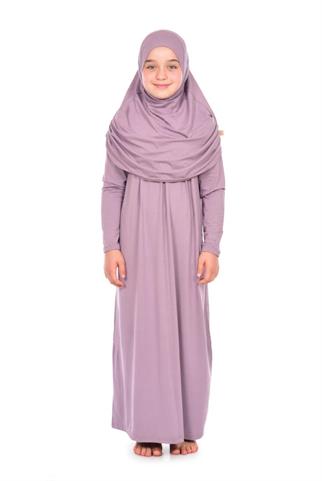 Çocuk Namaz Elbisesi 9-10-11-12 yaş Gül Kurusu