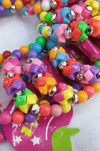 Çocuklara Özel Hediyelik Kıvrımlı Rengarenk Bileklik 10lu Deste