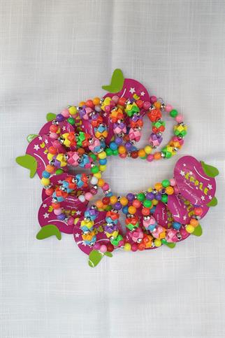 Çocuklara Özel Hediyelik Kıvrımlı Rengarenk Bileklik 10lu Deste