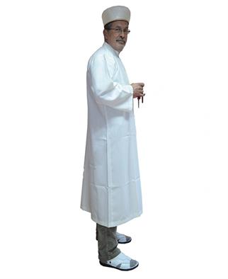 Cübbe - Düğmeli Düz - Beyaz