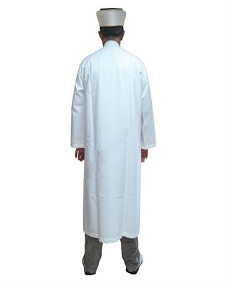 Cübbe - Düğmeli Düz - Beyaz