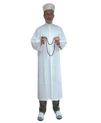 Cübbe - Düğmeli Düz - Beyaz