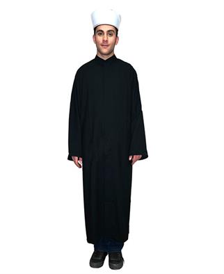 Cübbe - Düğmeli Düz - Siyah