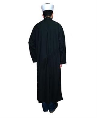 Cübbe - Düğmeli Düz - Siyah