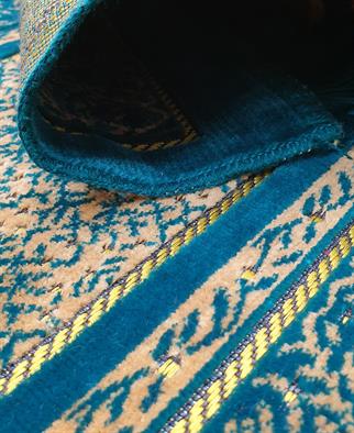 Dodya Battal Boy Kadife Çocuk Seccadesi Turkuaz