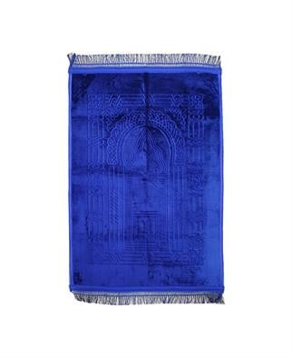 Düz Sade Peluş Seccade Lacivert