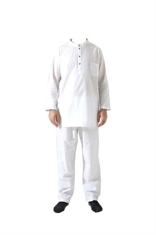 Erkek Tek Cepli Gömlek Pantolon İkili Takım Hac ve Umre Kıyafeti