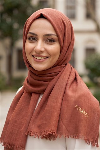 Flamlı Pamuk Örtü Tarçın