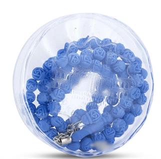 Gül Kokulu Tesbih Keseli 9 mm 99 lu - Mavi - 10 Adet
