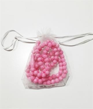 Gül Kokulu Tesbih Keseli 9 mm 99 lu - Pembe - 10 Adet