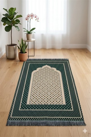 Hafif Taşınabilir Mihraplı Yıldız Desenli Goblen Seccade 10lu