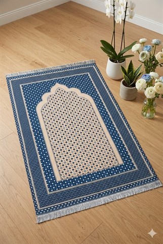 Hafif Taşınabilir Mihraplı Yıldız Desenli Goblen Seccade 10lu