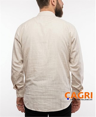 Hakim Yaka Keten Erkek Gömlek - No:4186