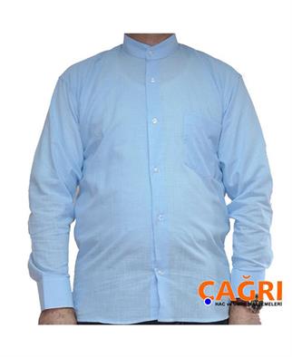 Hakim Yaka Keten Erkek Gömlek - No:4187