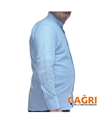 Hakim Yaka Keten Erkek Gömlek - No:4187