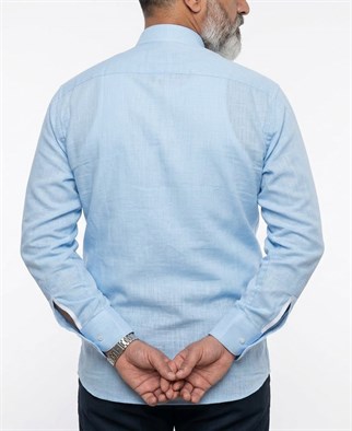 Hakim Yaka Keten Erkek Gömlek - No:4187