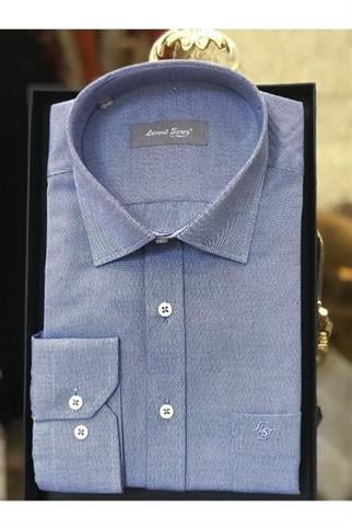 Hakim Yaka Keten Erkek Gömlek - No:6017