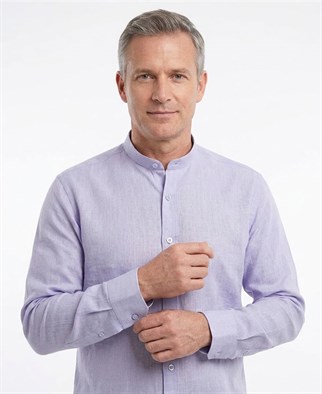 Hakim Yaka Keten Erkek Gömlek - No:6018