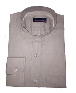 Hakim Yaka Keten Erkek Gömlek - No:6020