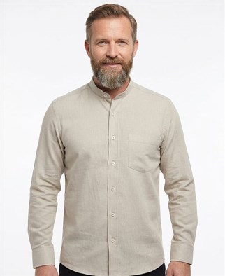 Hakim Yaka Keten Erkek Gömlek - No:6020
