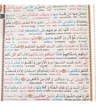 Haktan Rahle Boy Mor Kuranı Kerim Satır Arası Kelime Kelime Türkçe Okunuşu