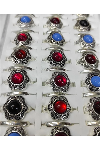 Hediyelik Taşlı Bayan Yüzük 42 li