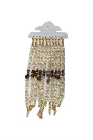 Doğal Taşlı İncili Bileklik