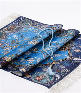 İpek Kalitesi Nisa Model Seccade Lacivert