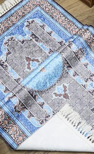 İpek Kalitesi Sıla Modeli Seccade Mavi