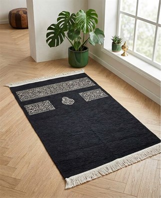 İpek Şönil Kabe Örtüsü Seccade Siyah