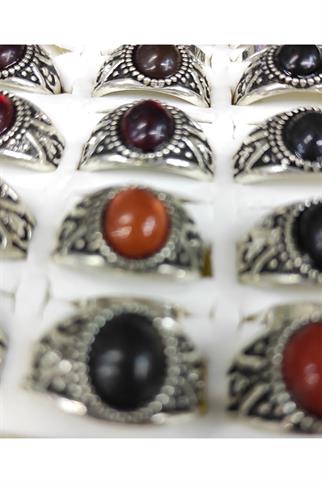 İri Taşlı Tasarım Hediyelik Erkek Yüzük 42 li