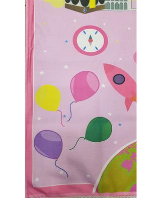 Kabe ve Medineli Renkli Çocuk Seccadesi Pembe