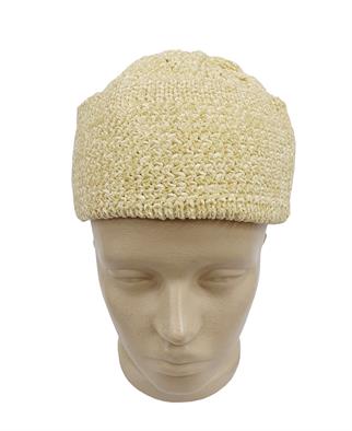 Kadife Çift Katlı Takke Krem