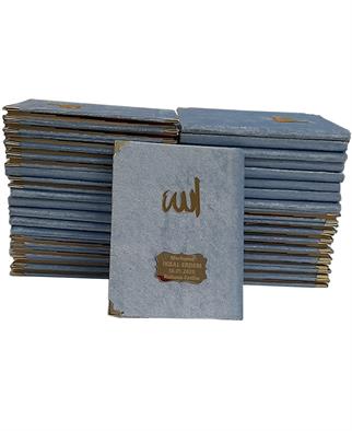 Kadife Kaplı Yasin Açık Mavi - 10 Adet