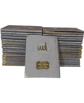 Kadife Kaplı Yasin Gri - 10 Adet