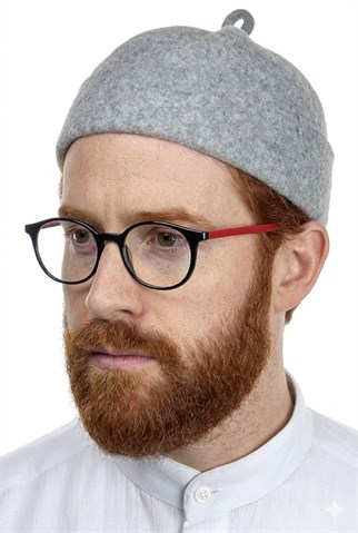 Keçe Yün Takke - Gri Renk