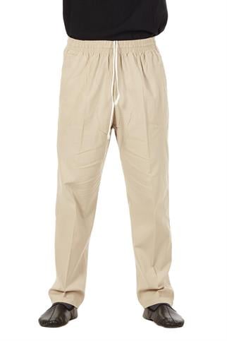 Keten Yarım Şalvar Pantolon Çınar - Bej