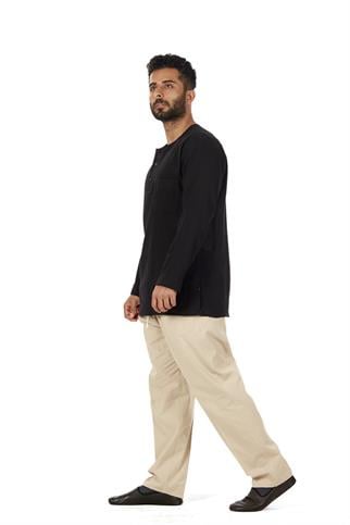 Keten Yarım Şalvar Pantolon Çınar - Bej