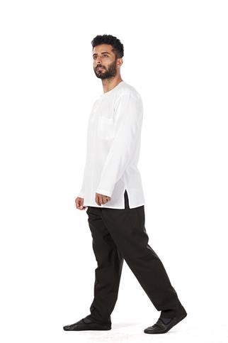 Keten Yarım Şalvar Pantolon Çınar Siyah - No:5955