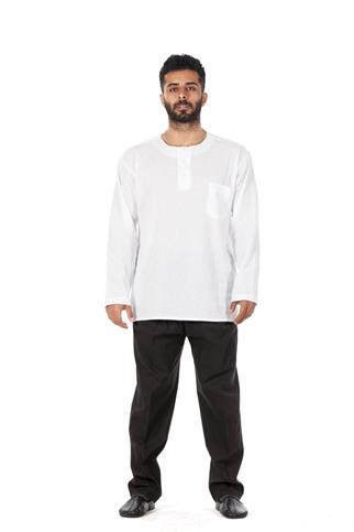 Keten Yarım Şalvar Pantolon Çınar Siyah - No:5955