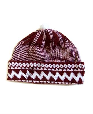 Kırçıllı Orlon Bordo Hacı Takkesi - 1 Adet