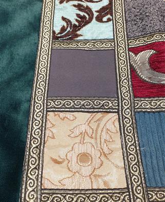 Kırkyama Desen Spandeks Çocuk Seccadesi Yeşil