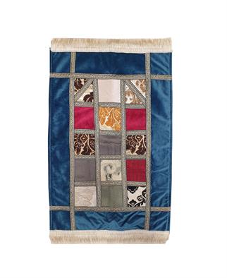 Kırkyama Desen Spandeks Çocuk Seccadesi Turkuaz