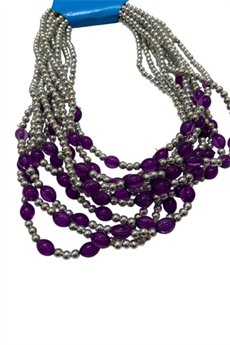 Kolye Renkli Taşlı No:9 - 10adet