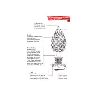 Kozalak Esmaül Hüsna Sarı Küçük Boy Biblo