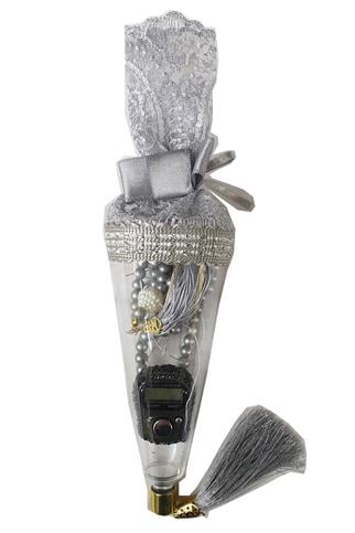 Külahlı inci Tesbihli Taşlı Zikirmatikli Set