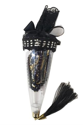 Külahlı inci Tesbihli Taşlı Zikirmatikli Set