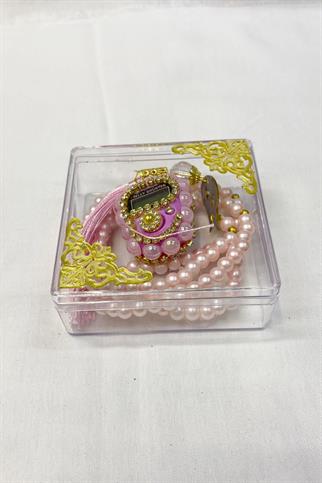 Kutulu İnci Tesbih Taşlı Zikirmatik 