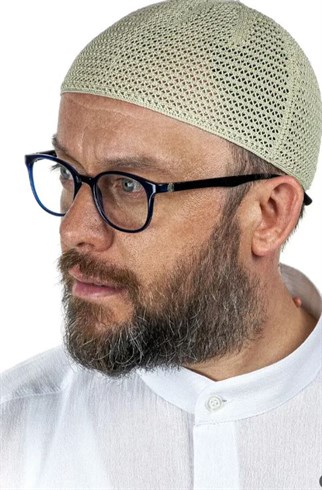 Lüks Çelik Örme Namaz Takkesi Siyah