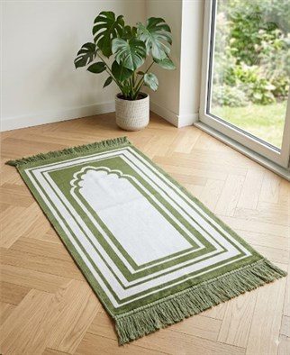 Mihraplı Çocuk Halı Seccade Yeşil